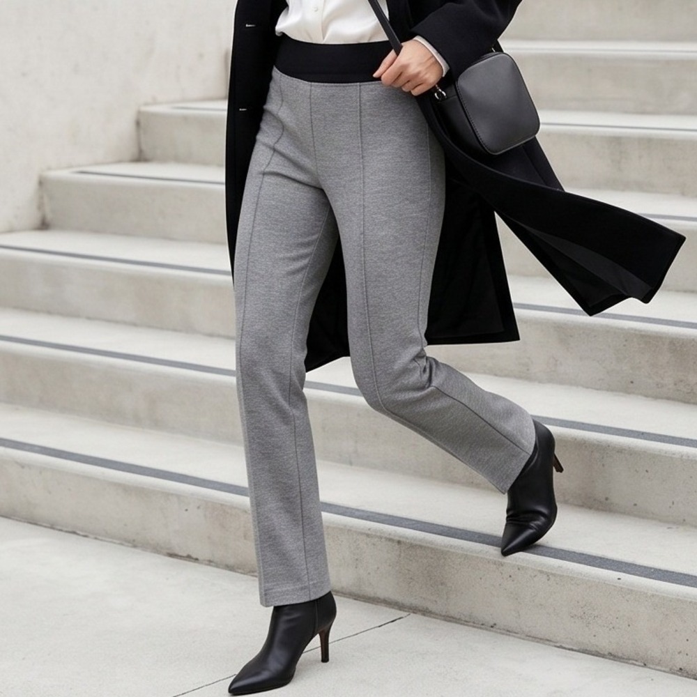 Nygard Slims Peter Nygard XL Gray Ankle Pants 18-20 Pull On High Rise Seamed NWT